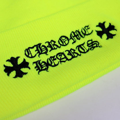 CHROME HEARTS Acrylic Logo Beanie Yellow Size ONE SIZE