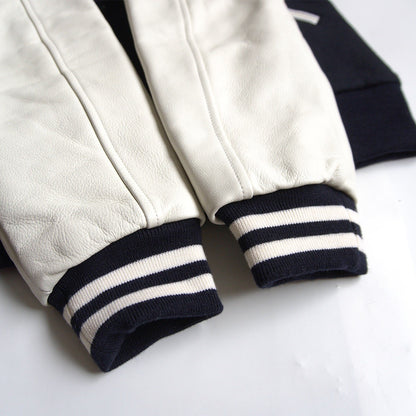 GOOD ENOUGH IVY Leather Sleeve Varsity Jacket Size M
