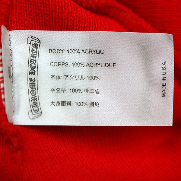 CHROME HEARTS Acrylic Logo Beanie Red Size ONE SIZE