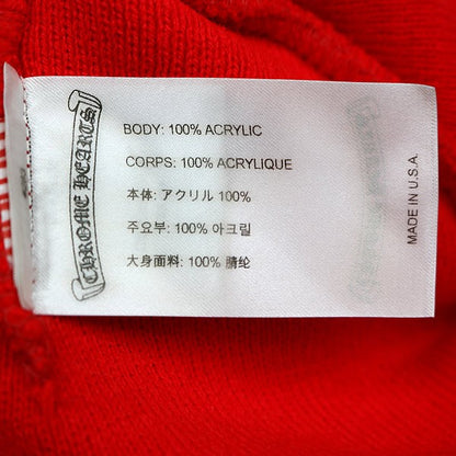CHROME HEARTS Acrylic Logo Beanie Red Size ONE SIZE