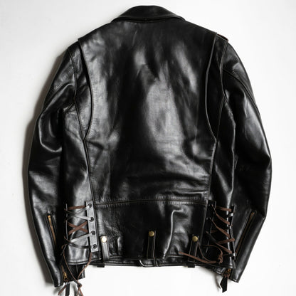 CALIFORNIA LINE Horsehide Double Rider Jacket Black Size 40