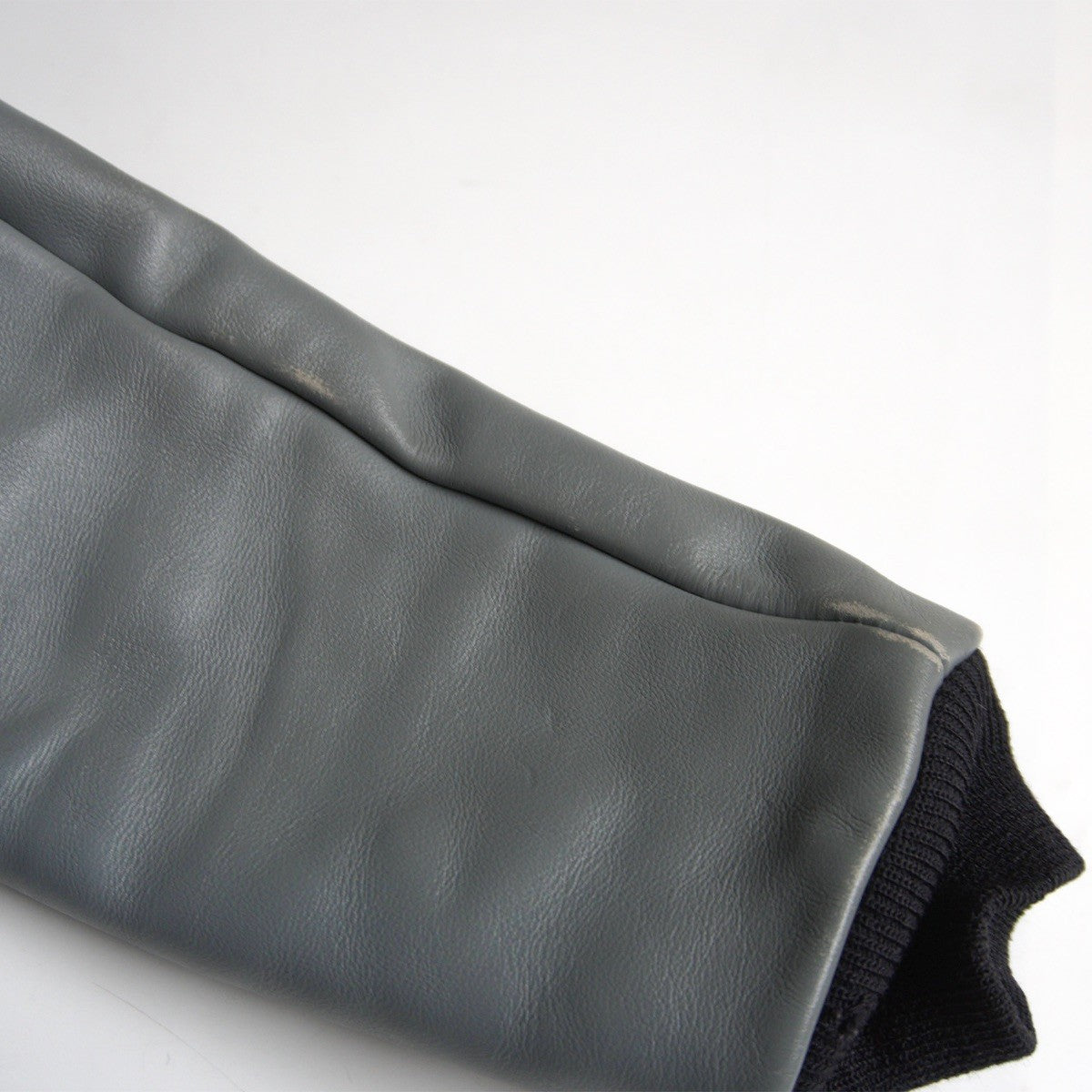 VANSON All Leather Varsity Jacket Gray Size 40