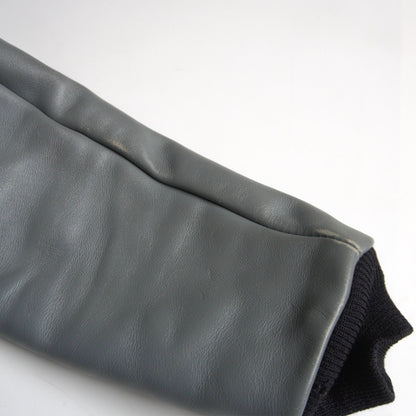 VANSON All Leather Varsity Jacket Gray Size 40