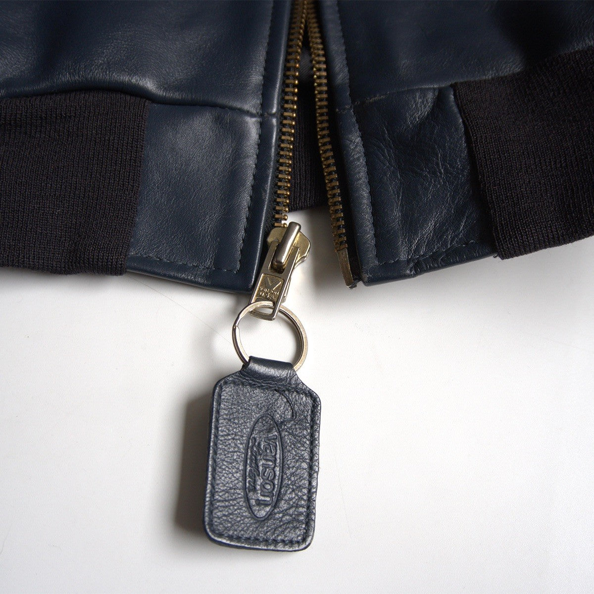 VANSON All Leather Varsity Jacket Gray Size 40
