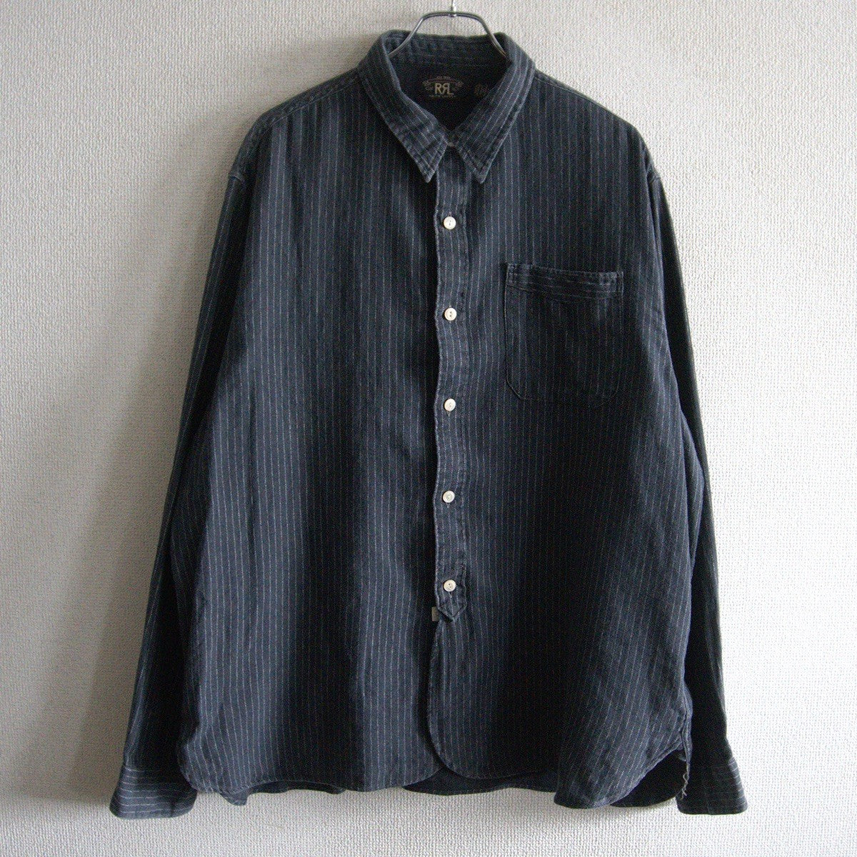 RRL Wabash Stripe Work Shirt Pre-Washed Size XL