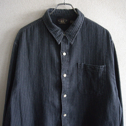 RRL Wabash Stripe Work Shirt Pre-Washed Size XL