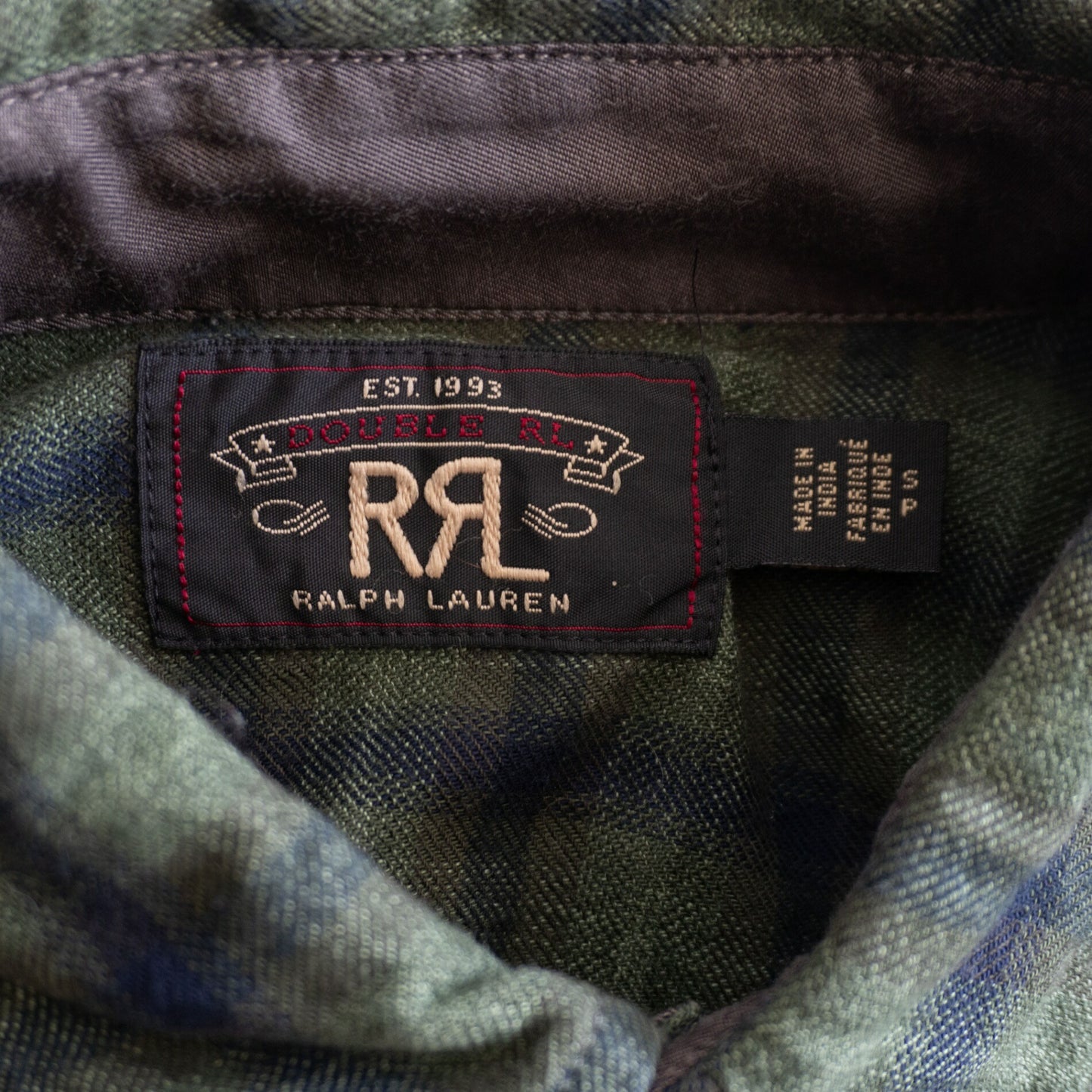 RRL Ombre Check Work Shirt Size S
