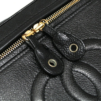 CHANEL Coco Mark Caviar Skin 2-Way Vanity Bag Size ONE SIZE