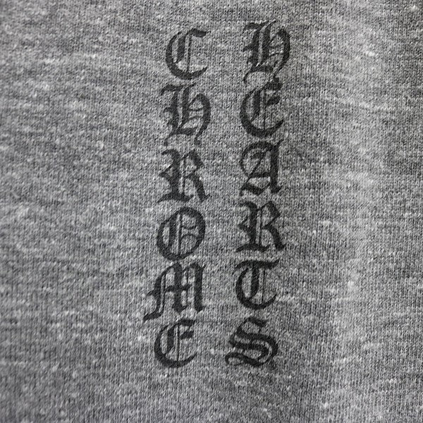 CHROME HEARTS Old English Logo Print Sweatpants Gray Size M