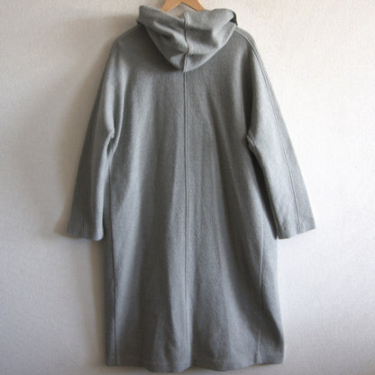 evameva Pressed wool hooded coat Gray Size 2