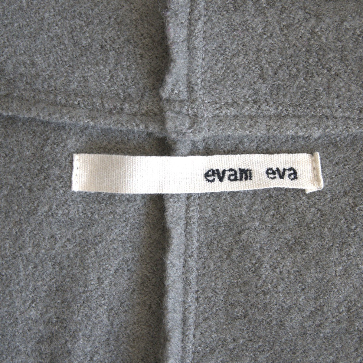 evameva Pressed wool hooded coat Gray Size 2