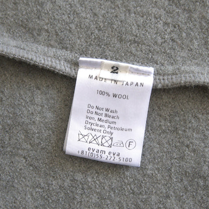 evameva Pressed wool hooded coat Gray Size 2