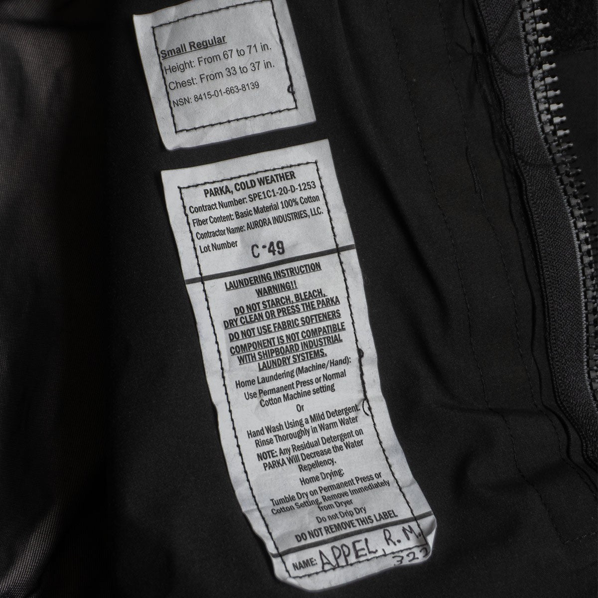 ECWCS GORE-TEX GEN2 Parka Jacket Black Size S-R