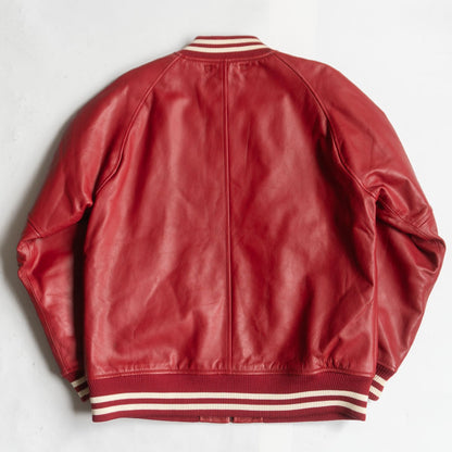 Avirex Leather Zip Varsity Jacket Size 2XL