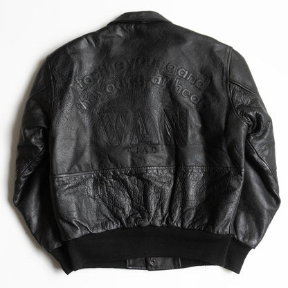 VAN JAC All Leather Varsity Jacket Size M