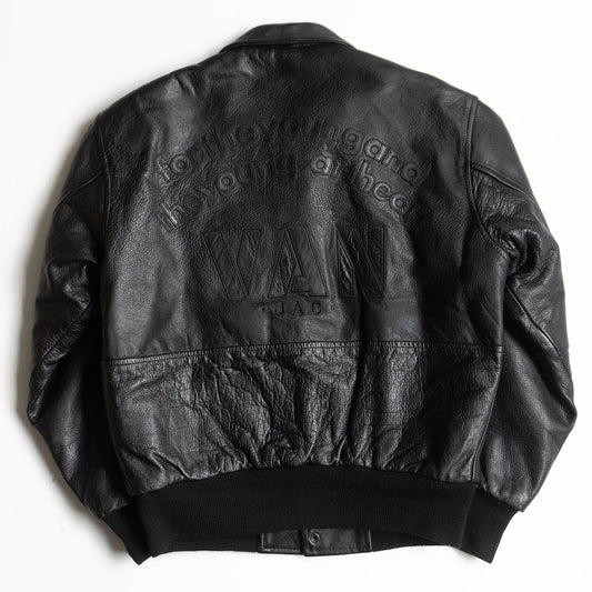 VAN JAC All Leather Varsity Jacket Size M
