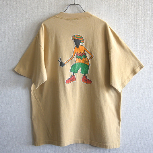 Stussy 80S Rasta Print T-shirt Size XL