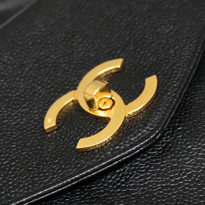 CHANEL Vintage CC Caviar Skin Black GHW Shoulder Bag Size ONE SIZE