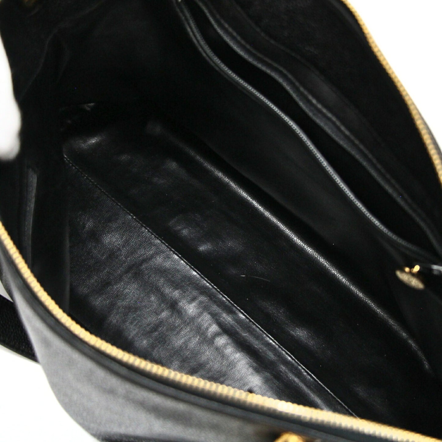 CHANEL Vintage CC Caviar Skin Black GHW Shoulder Bag Size ONE SIZE