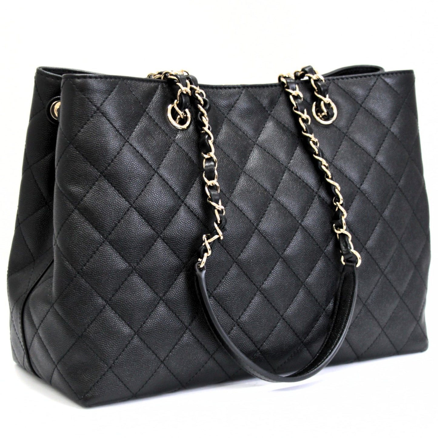 CHANEL Matelasse Soft Caviar Chain Tote Bag Size ONE SIZE