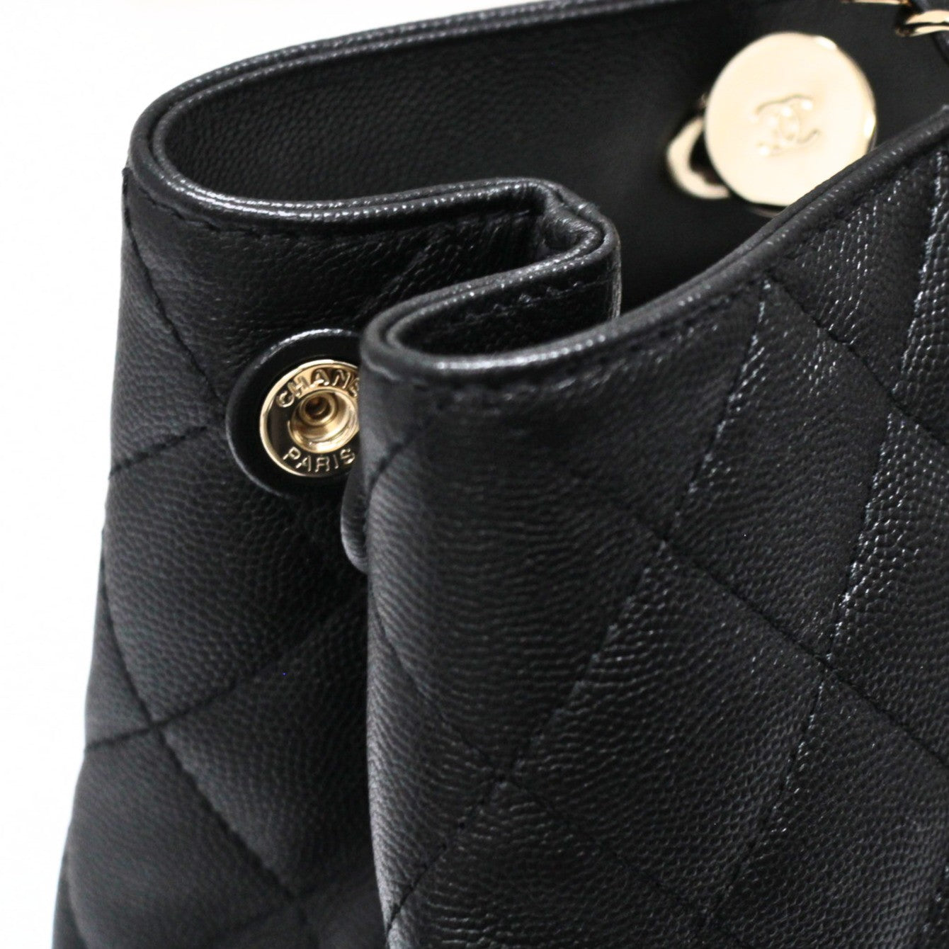 CHANEL Matelasse Soft Caviar Chain Tote Bag Size ONE SIZE