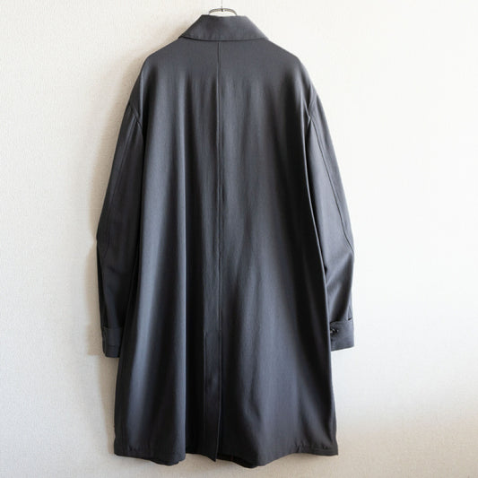 GIORGIO ARMANI Polyester Bal Collar Overcoat Gray Size XXL