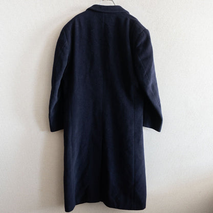 Giorgio Armani 90S Double-breasted Wool Cashmere Coat Blue Size 50