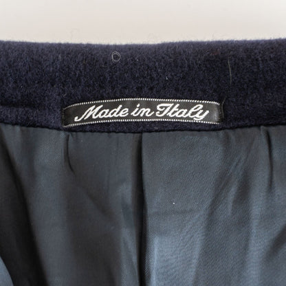 Giorgio Armani 90S Double-breasted Wool Cashmere Coat Blue Size 50