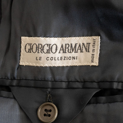 Giorgio Armani 90S Double-breasted Wool Cashmere Coat Blue Size 50