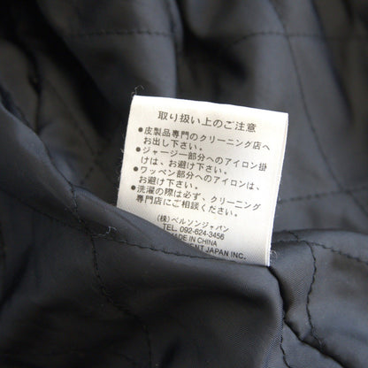 VAN JAC Leather sleeve varsity jacket Size M