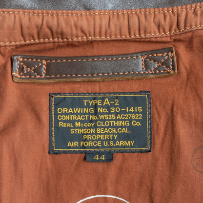 REAL McCOY Horsehide A-2 Flight Leather Jacket Size S