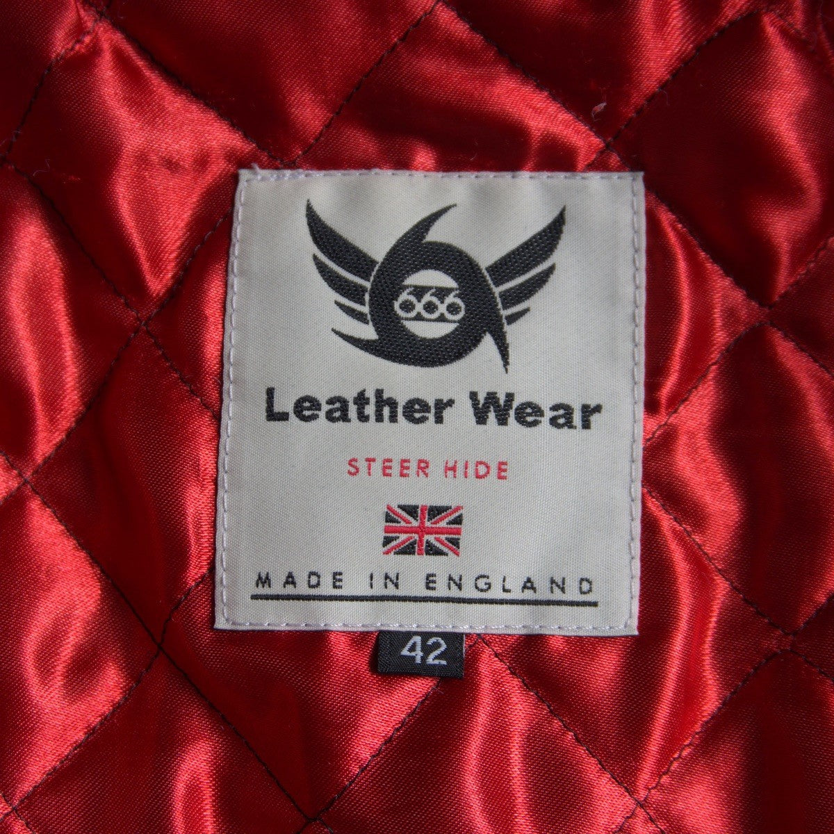 666 triple six Steerhide UK Double Rider Riders Jacket Size 42