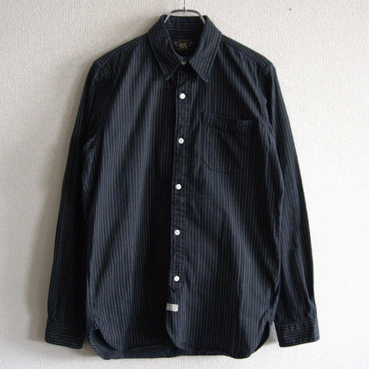 RRL Black Striped Work Shirt Size S