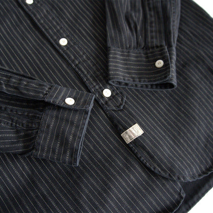 RRL Black Striped Work Shirt Size S