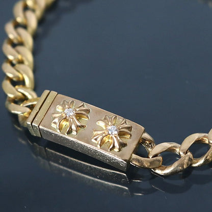 CHROME HEARTS 22K 2CHX Mini ID Bracelet 2P Size ONE SIZE