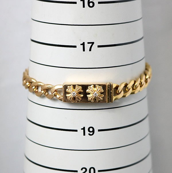 CHROME HEARTS 22K 2CHX Mini ID Bracelet 2P Size ONE SIZE