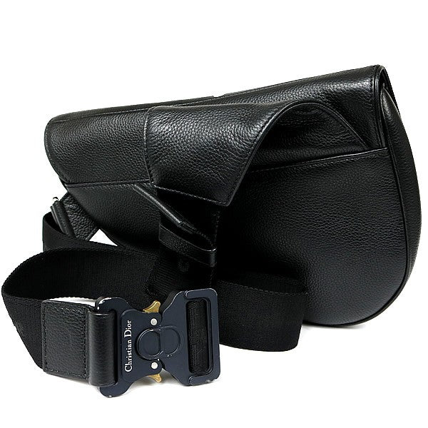 Dior x Stussy Collab Leather Saddle Bag Black Size ONE SIZE