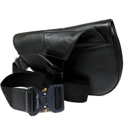 Dior x Stussy Collab Leather Saddle Bag Black Size ONE SIZE