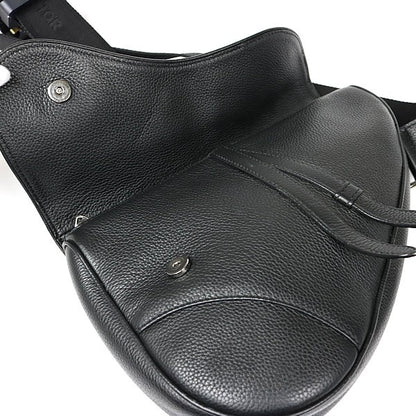 Dior x Stussy Collab Leather Saddle Bag Black Size ONE SIZE