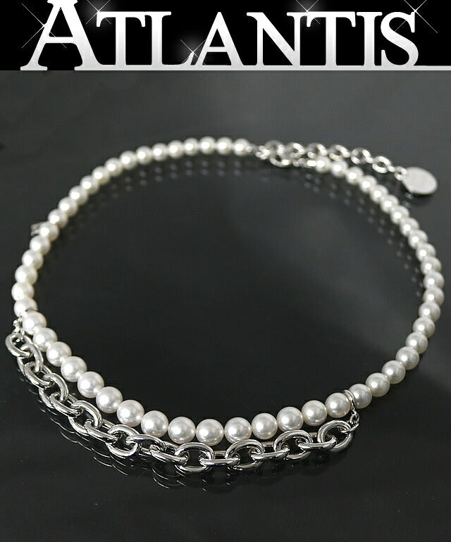 MIKIMOTO x CDG Silver Pearl Necklace Size ONE SIZE