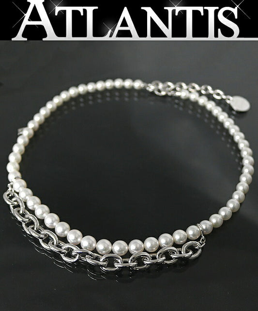 MIKIMOTO x CDG Silver Pearl Necklace Size ONE SIZE