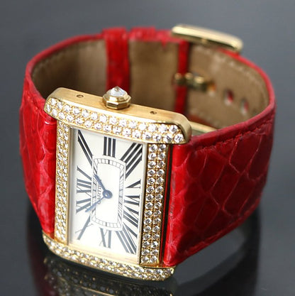 Cartier Tank Divan LM Aftermarket Diamond Size ONE SIZE