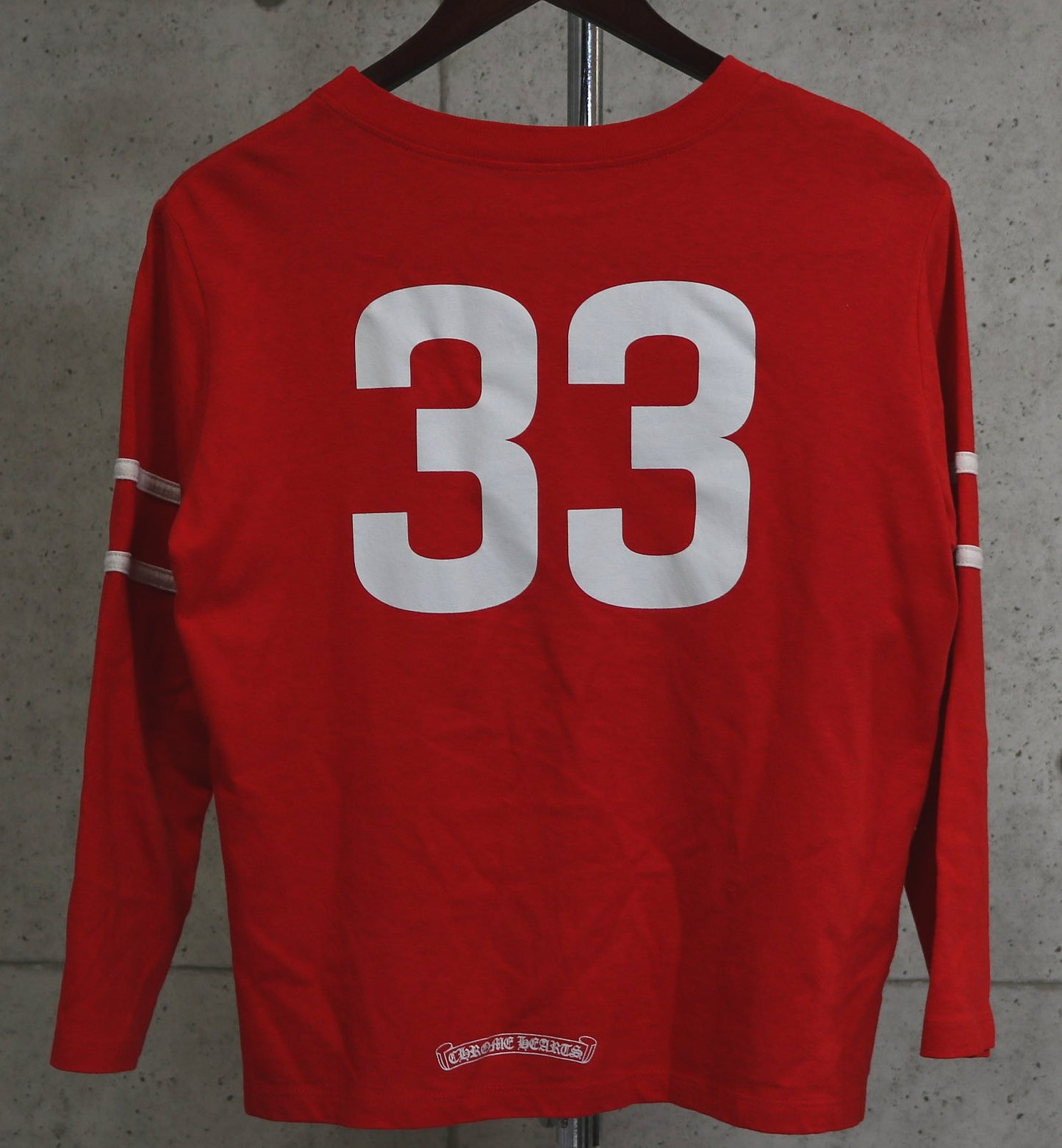 CHROME HEARTS Red Numbering Football T-Shirt Size M