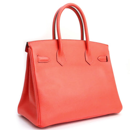 HERMES Birkin 30 Epsom Rose Jaipur Handbag GHW Size ONE SIZE