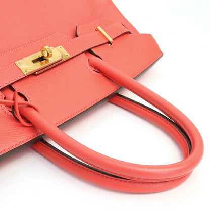 HERMES Birkin 30 Epsom Rose Jaipur Handbag GHW Size ONE SIZE