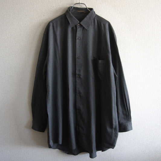 Y's for Men Oversized Rayon Shirt Gray Size XXL