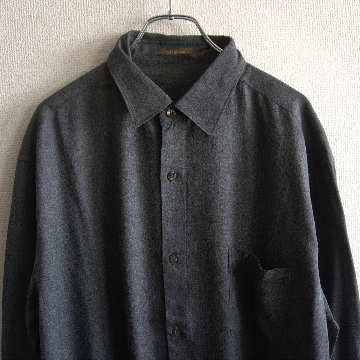 Y's for Men Oversized Rayon Shirt Gray Size XXL