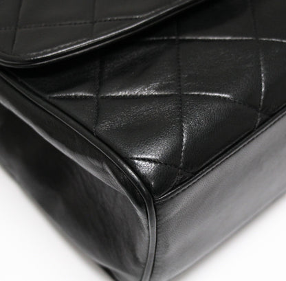 CHANEL Small Matelasse Top Handle Black GHW Handbag Size ONE SIZE