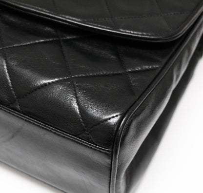 CHANEL Small Matelasse Top Handle Black GHW Handbag Size ONE SIZE