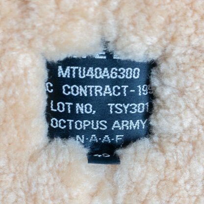 OCTOPUS ARMY B-3 Shearling Bomber Jacket Green Size 40